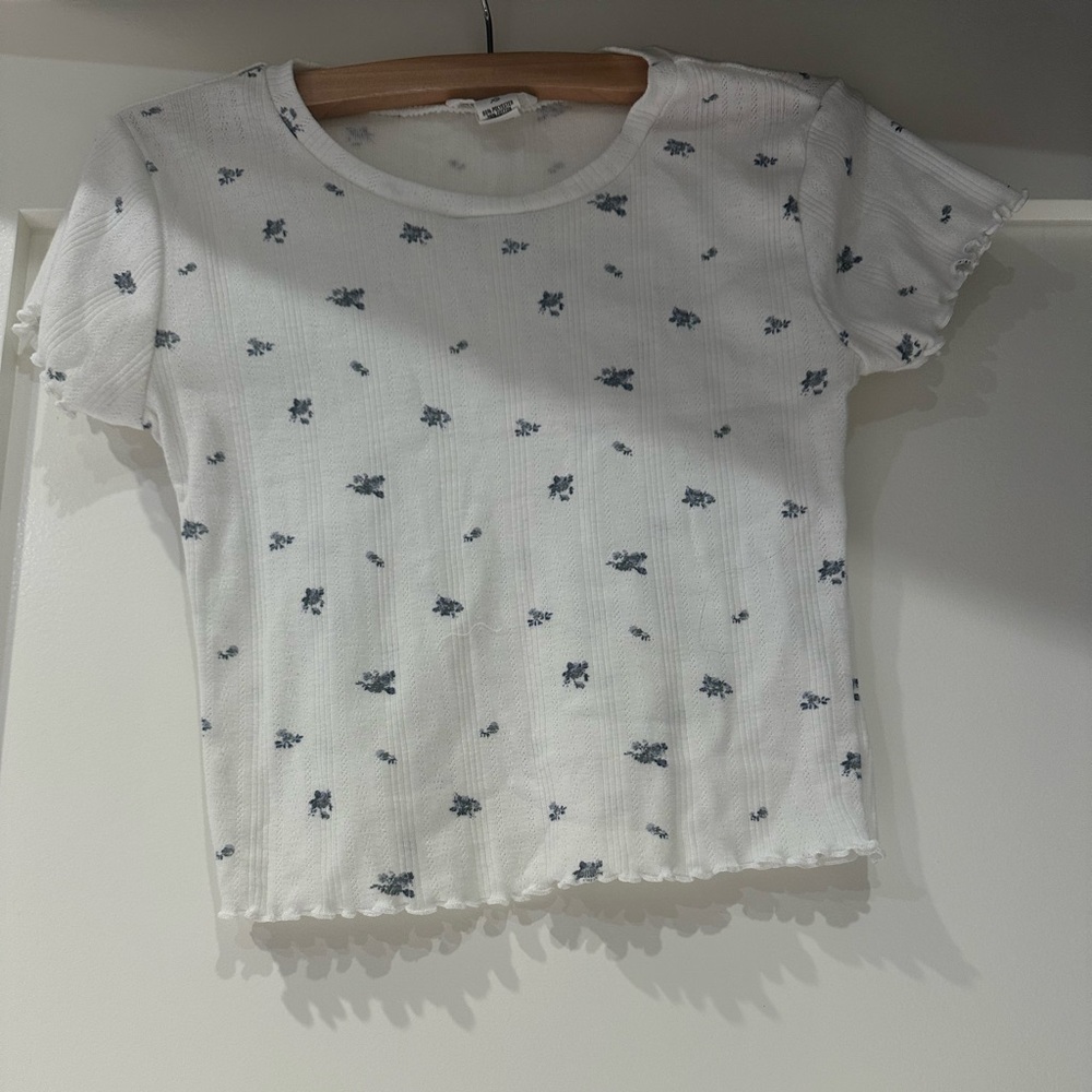 White floral Top size xs